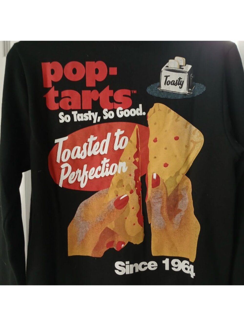 Pop-Tarts Black Hoodie M/M Retro Style Size Medium Unisex New #N-18 - Picture 6 of 7
